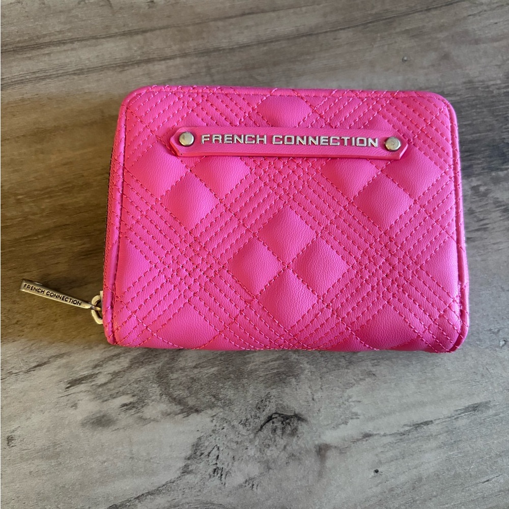 French Connection Pink Quilted Wallet
